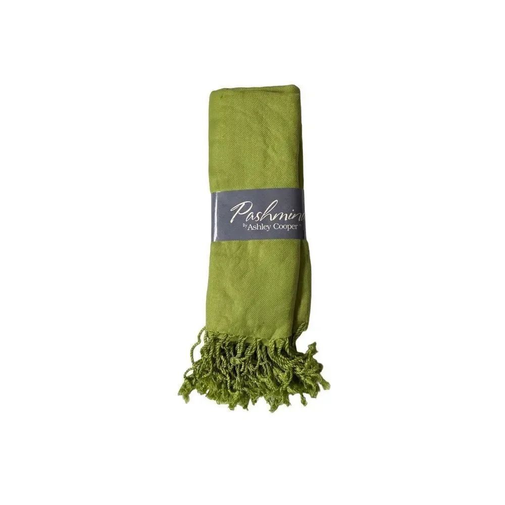 NWT, Ashley Cooper, Pashmina lime, green, 100% viscose 